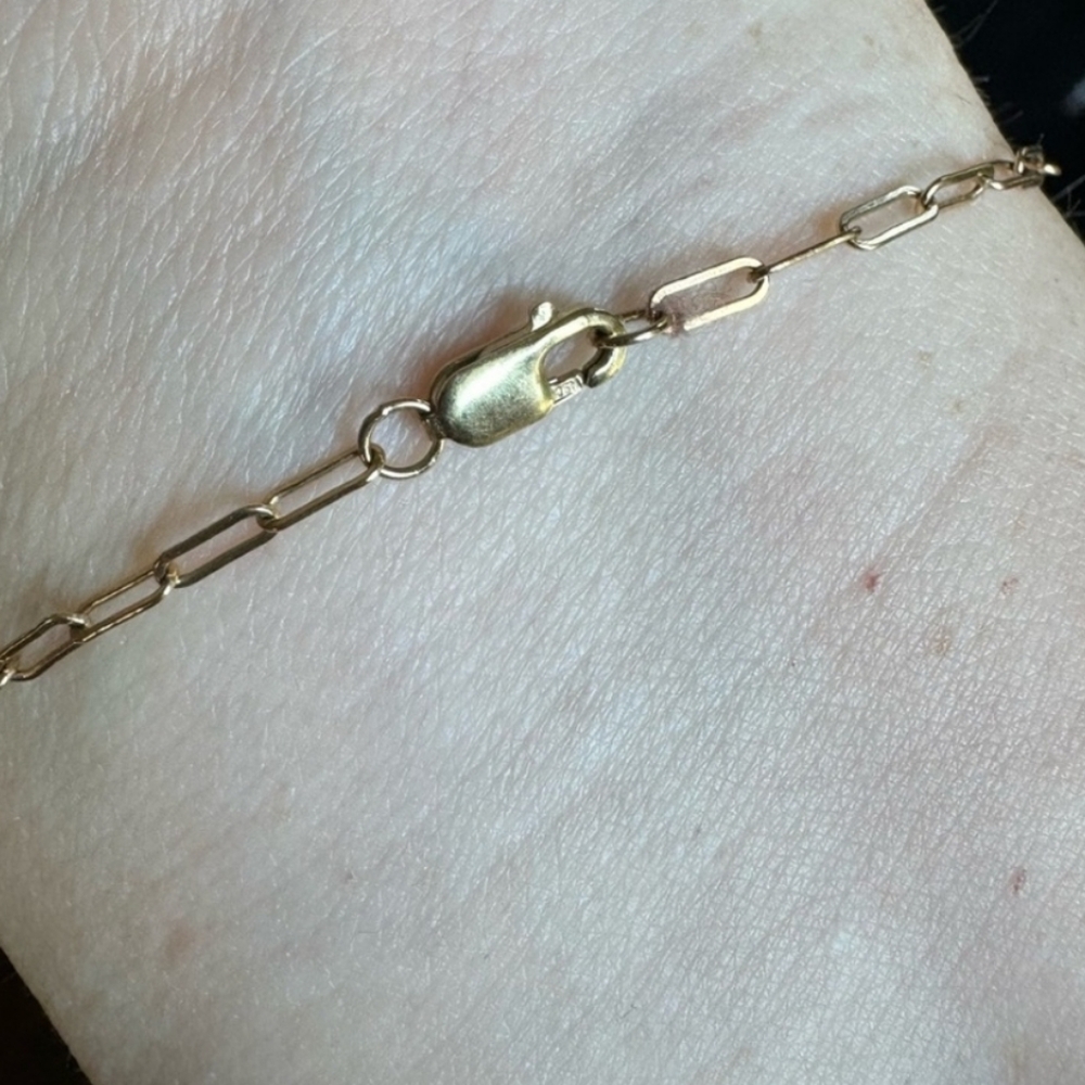 14k Solid Yellow Gold Salt And Pepper Diamond Bracelet - Picture 5 of 6